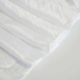 120inch White Accordion Crinkle Taffeta Round Tablecloth