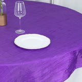 72inch x 72inch Purple Accordion Crinkle Taffeta Table Overlay, Square Tablecloth Topper