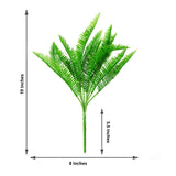 2 Stems | Artificial Green Cycas Fern Leaf Indoor Bushes, Faux Plants