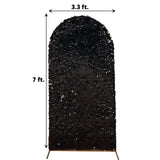 7ft Sparkly Black Double Sided Big Payette Sequin Chiara Backdrop Stand Cover For Fitted Round Top