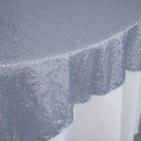 72inch x 72inch Dusty Blue Sequin Square Overlay