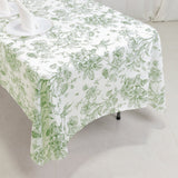 Polyester 60x102inch Rectangle Tablecloth White - Dusty Sage Green French Toile Pattern