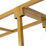 6ftx12ft Gold Rectangular Arbor - Freestanding 6' High Over the Table Stand, Backdrop Stand