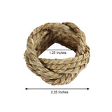 4 Pack | Rustic Burlap Napkin Rings, Handmade Braided Farmhouse Napkin Holders - Natural