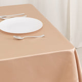 Nude Seamless Lamour Satin Square Table Overlay- 54inch