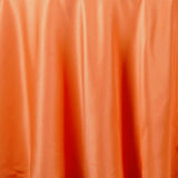 120 inch Orange Polyester Round Tablecloth