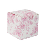 25 Pack Candy Treat Favor Boxes in French Toile Pattern - White and Pink Party Gift Boxes#whtbkgd