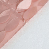 90x156inch Dusty Rose 3D Leaf Petal Taffeta Fabric Rectangle Tablecloth