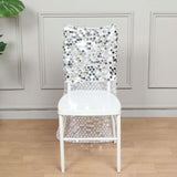 Silver Big Payette Sequin Chiavari Chair Slipcover