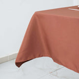 54" Terracotta (Rust) Premium Polyester Square Tablecloth - 220GSM