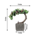 8inches Concrete Planter Pot, Artificial Perle Von Nurnberg Succulent Plant