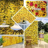 11 Sq ft. | Artificial Sunflower Wall Mat Backdrop, Flower Wall Decor