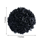 4 Pack | 7inch Black Artificial Silk Hydrangea Kissing Flower Balls