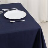 70"x70" Navy Blue Cotton Blend Square Tablecloth