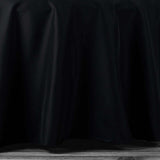 108" Black Premium Polyester Round Tablecloth - 220GSM