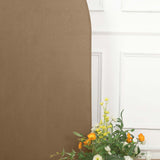 7ft Matte Taupe Spandex Half Moon Chiara Backdrop Stand Cover