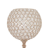 30inch Gold Metal Acrylic Crystal Goblet Candle Holder, Flower Ball Stand