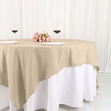 90"x90" Nude Square Polyester Table Overlay