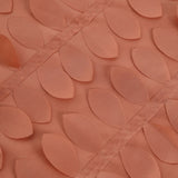 54" Terracotta (Rust) 3D Leaf Petal Taffeta Fabric Square Table Overlay