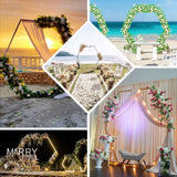 8ft Heavy Duty Gold Metal Hexagonal Wedding Arch Photo Backdrop Stand