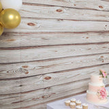 8ftx8ft Rustic White Washed Wood Panel Vinyl Photography Backdrop, Party Photo Booth Background