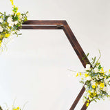 7ftx8.5ft Heavy Duty Wooden Dual Hexagon Wedding Arbor Backdrop Stand