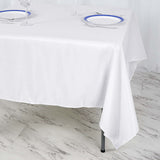 70"x70" White Square Polyester Table Overlay