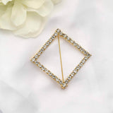 2inch Gold Diamond Metal Chair Sash Bow Pin, Rhinestone Chair Wrap Band Buckle Brooch