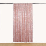 8ftx8ft Rose Gold Geometric Sequin Event Curtain Drapes with Satin Backing, Seamless Opaque Sparkly