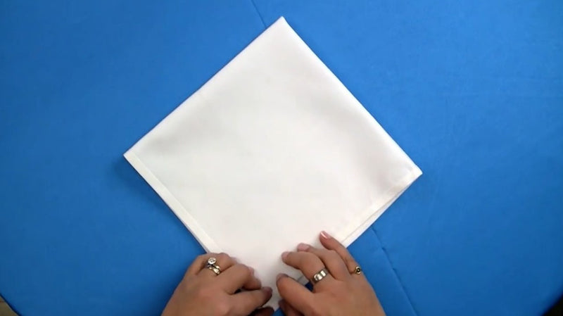 Napkin Folds for Wedding Receptions- diamond napkin folding