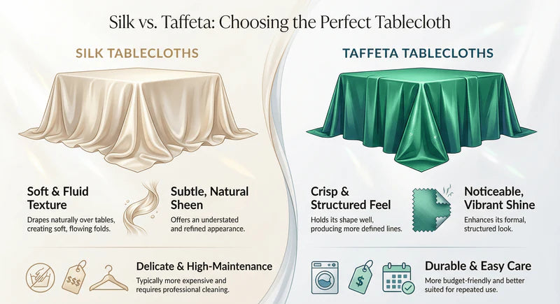 Key Difference Between Silk and Taffeta