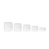 Set of 5 White Acrylic Cake Stands, Round Display Pedestal Riser With Hollow Bottom