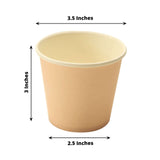 50-Pack Paper Dessert Cups Eco-Friendly Blush Design - Ideal for Ice Cream and Yogurt 10oz