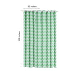 White/Mint Chevron Print Blackout Window Curtain Grommet Panels, Noise Cancelling Curtains