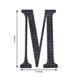 8 inch Black Decorative Rhinestone Alphabet Letter Stickers DIY Crafts - M