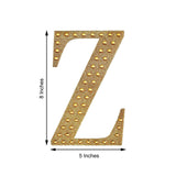 8inch Gold Decorative Rhinestone Alphabet Letter Stickers DIY Crafts - Z