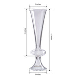 4 Pack | 11" Reversible Crystal Ball Trumpet Glass Vase