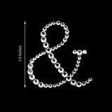 12 Pack | 1.5inch Clear Rhinestone Monogram Letter Jewel Sticker Self Adhesive DIY Diamond Decor - &