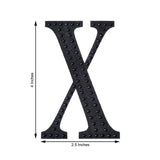 4inch Black Decorative Rhinestone Alphabet Letter Stickers DIY Crafts - X