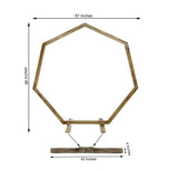 7ft Wooden Wedding Arch, Heptagonal Rustic Photography Backdrop Stand