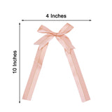 50 Pcs | 10inches Rose Gold/Blush Pre Tied Ribbon Bows