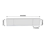 46x12inch Rectangle Acrylic Plexiglass Tabletop Sheet, Clear 4mm Thick Plate with Protective Film