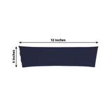 5 pack | 5"x12" Navy Blue Spandex Stretch Chair Sash