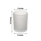 12 Pack | 2.5inch Frosted Glass Votive Candle Holder Set Tealight Holders