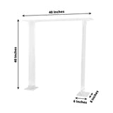 40inch Tall Clear Acrylic Rectangular Flower Frame Table Display Stand