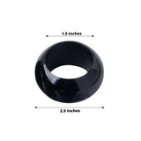 4 Pack Black Acrylic Napkin Rings