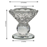 2.5inch Tall Gemcut Premium Crystal Glass Prism Votive Candle Holder Stand