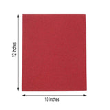 10 Pack | Burgundy Self-Adhesive Glitter DIY Craft Foam Sheets - 12x10inch