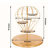 19inch Gold 4-Tier Hot Air Balloon Metal Cupcake Dessert Display Stand