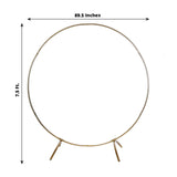 7.5ft Heavy Duty Gold Metal Round Wedding Arch Photo Backdrop Stand